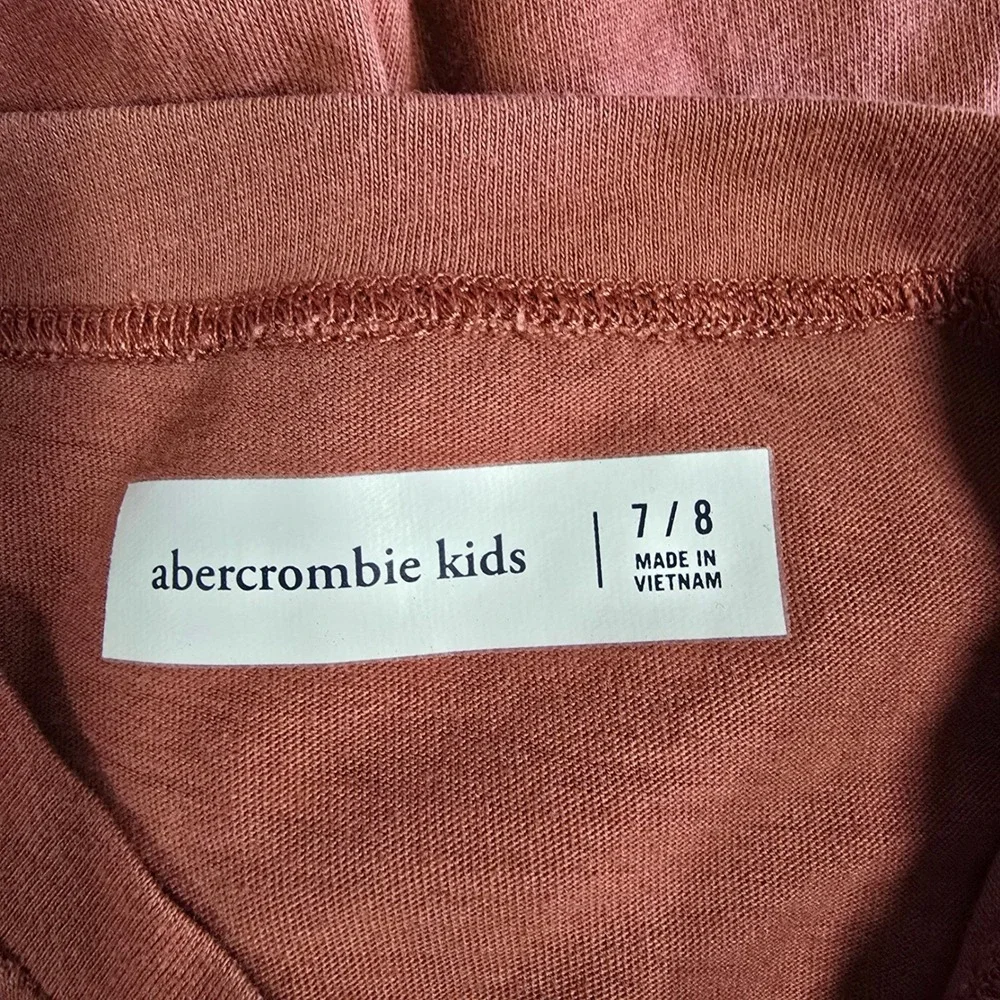 Abercrombie Kids Girls Twist Front T-Shirt Terracotta‎ Size 7/8 Short Sleeve